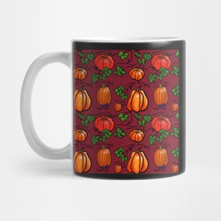 Boys Pumpkins Burgundy Mug